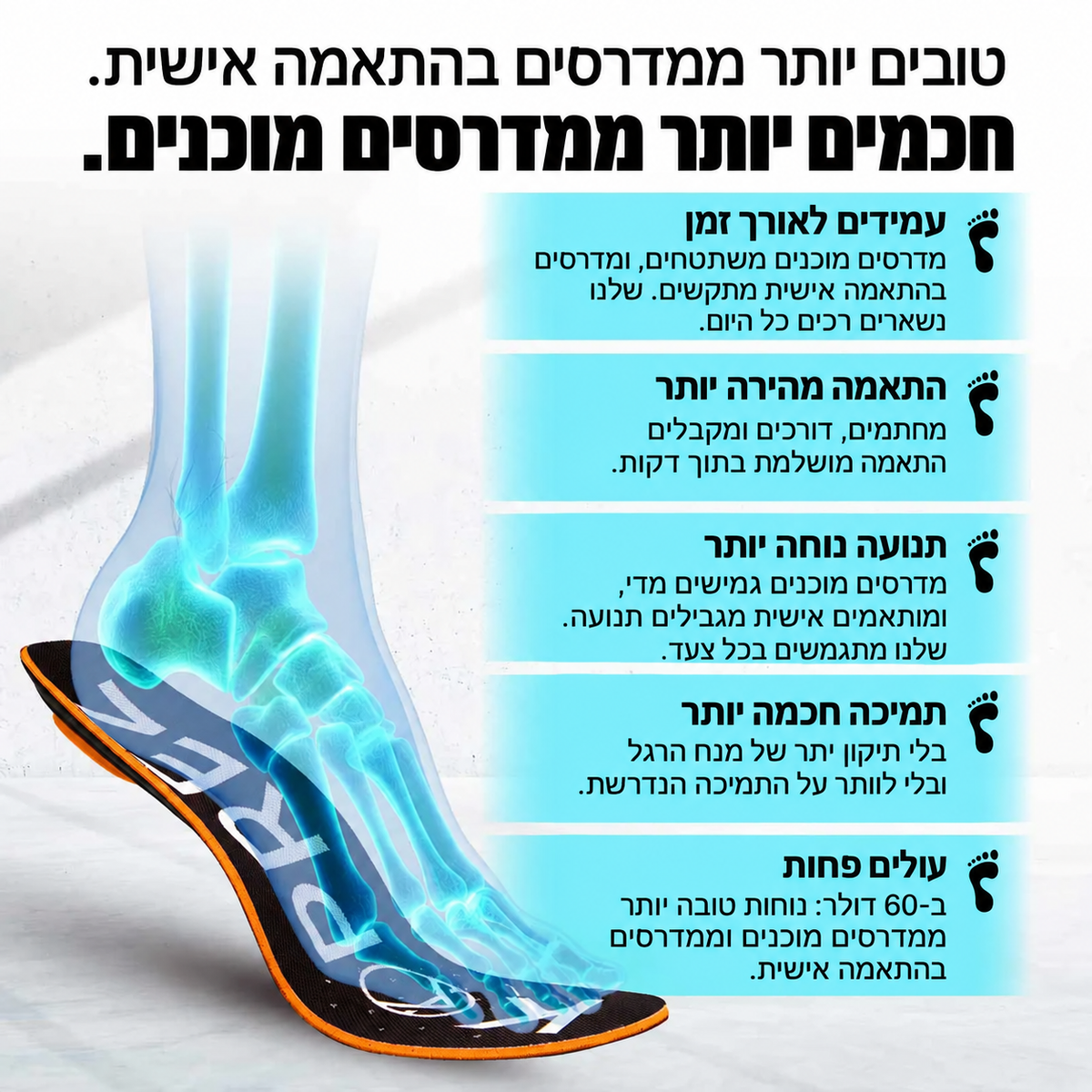 מדרסים בהתאמה אישית
